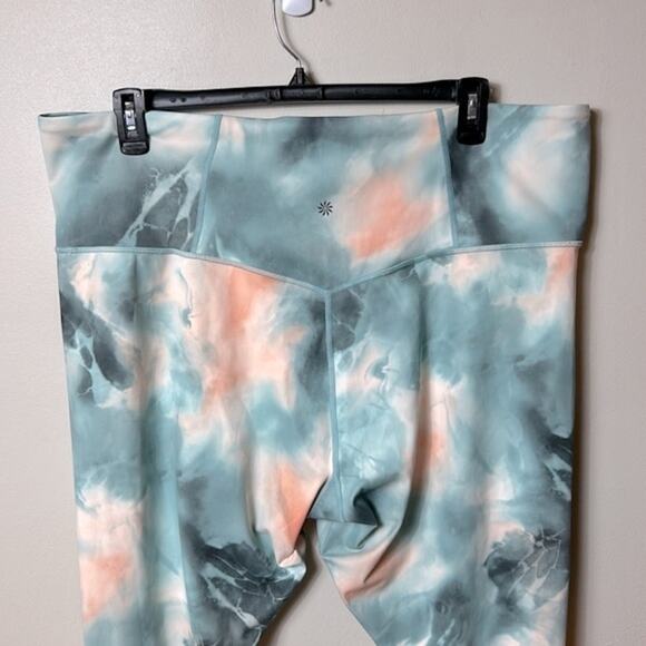 NWT Athleta Elation printed 7/8 tights leggings in Marine Minimalistic Grey - Picture 8 of 13